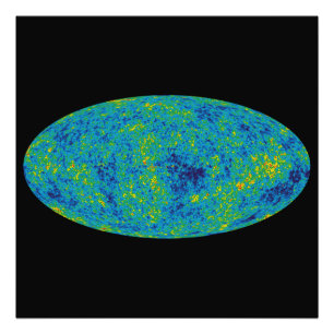 WMAP Mikrowave Anisotropy Probe Universe Karta Fototryck