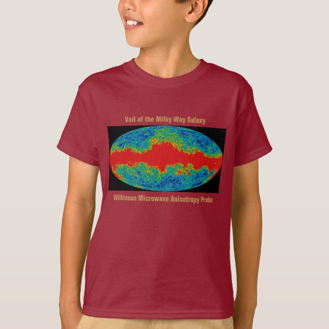 WMAP, Slöjan över Vintergatan över universum T Shirt (Framsida)