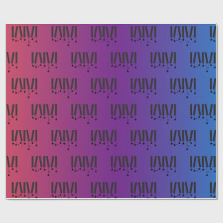 WMSA Bars & Stars Black on Gradient Matte 6 ft Presentpapper
