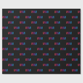 WMSA Presentpapperslogotypstänger på svart matta,  Presentpapper