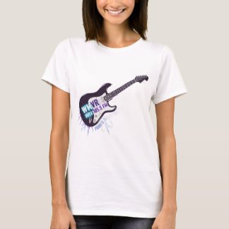 WMVR 105.5 FM: Electrified Rock Guitar T Shirt