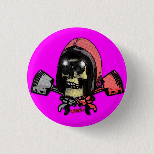 W'nR'n korsade pistonger knäppas Knapp (Framsida)