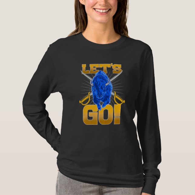 WNY Pride   Charging Buffalo  Let's Go T Shirt (Framsida)