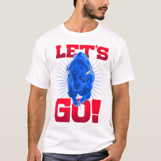 WNY Pride Red & Blue Buffalo Låt oss Go Buffalo T Shirt