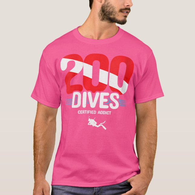 Wo 200th Dive Diver Down-Flagga, Dyka T Shirt (Framsida)