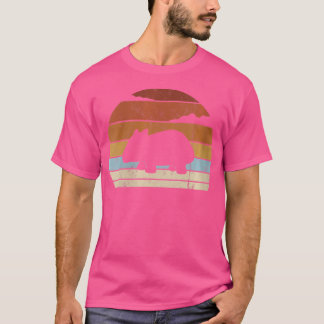 Wo 8Os Australian Marsupial Cute Wombat Silhouette T Shirt