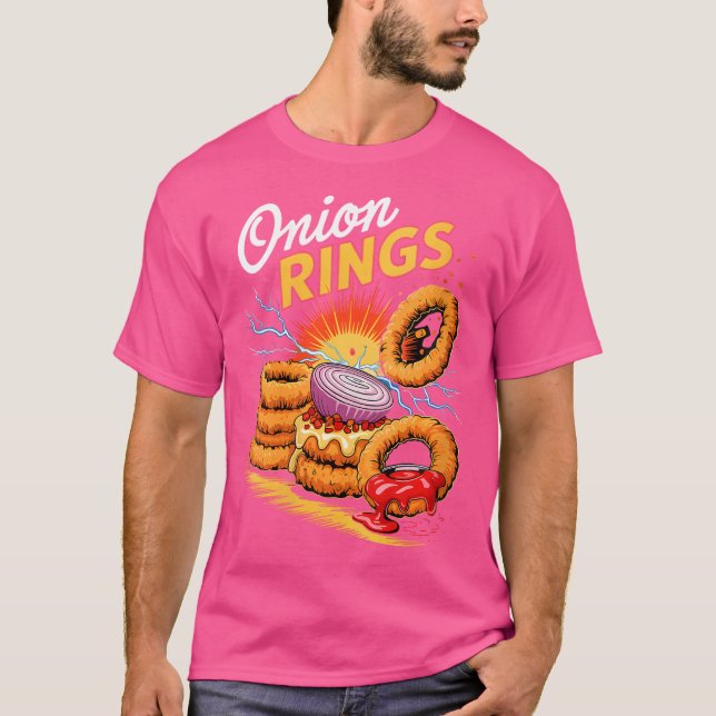 Wo 90S Onion Rings Snack T Shirt (Framsida)