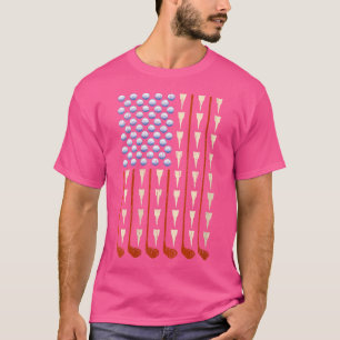 Wo American Flagga Golf Funny Golfing Usa Golfer G T Shirt