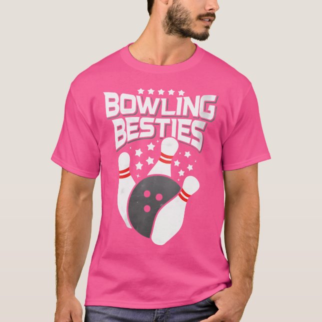 Wo Bowling Besties T Shirt (Framsida)