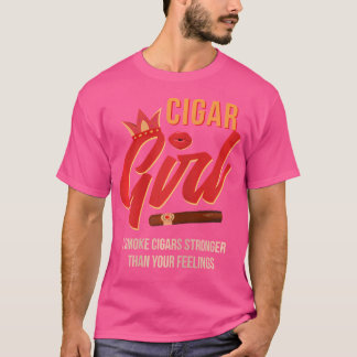 Wo Cigar Girl Cuban Cigar Rökning T Shirt