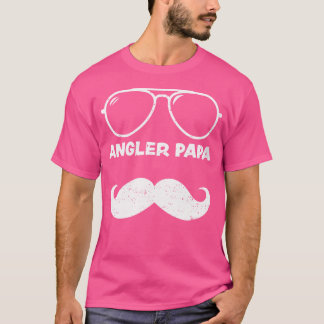 Wo Fishing Angler Pappa Fars dag Ord T Shirt