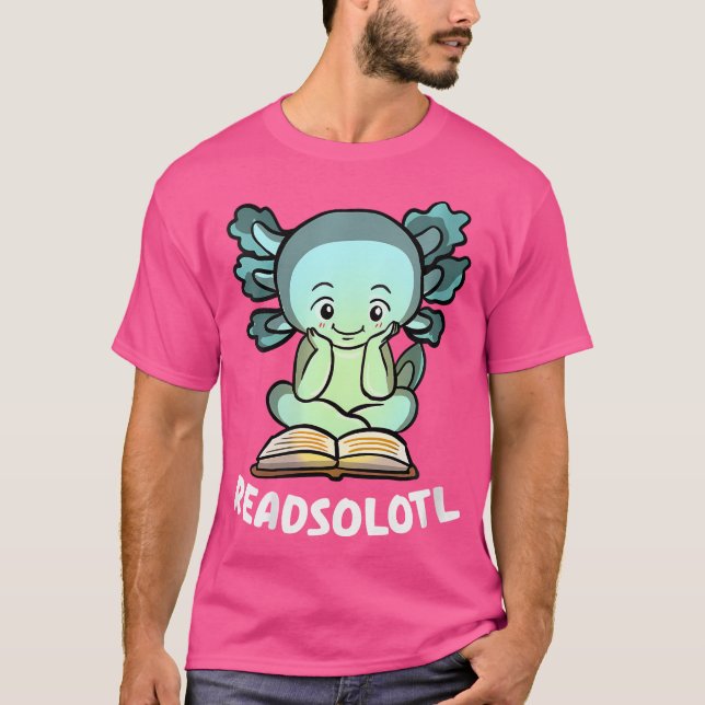 Wo Funny Readsolotl Readsolotl Read Fish Bokar Liz T Shirt (Framsida)