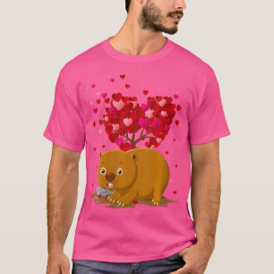 Wo Funny Wombat Animal Lover Wombat Valentines Da T Shirt
