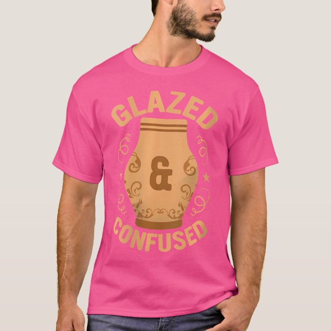 Wo Glazed Confused Pottery Ceramics Artist T Shirt (Framsida)
