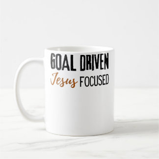 Wo Goal Driven Jesus Focused Motivational Christia Kaffemugg