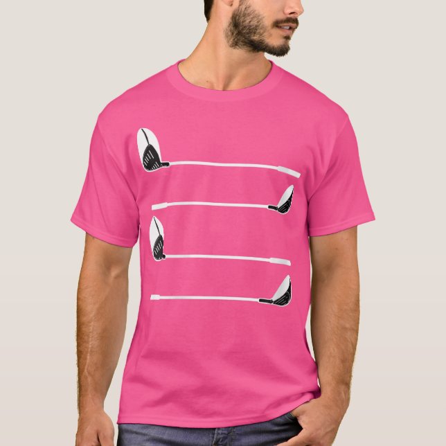 Wo Golfer Golfing Golf Klubb T Shirt (Framsida)