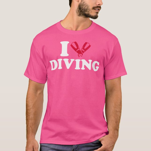 Wo I Kärlek Diving T Shirt (Framsida)