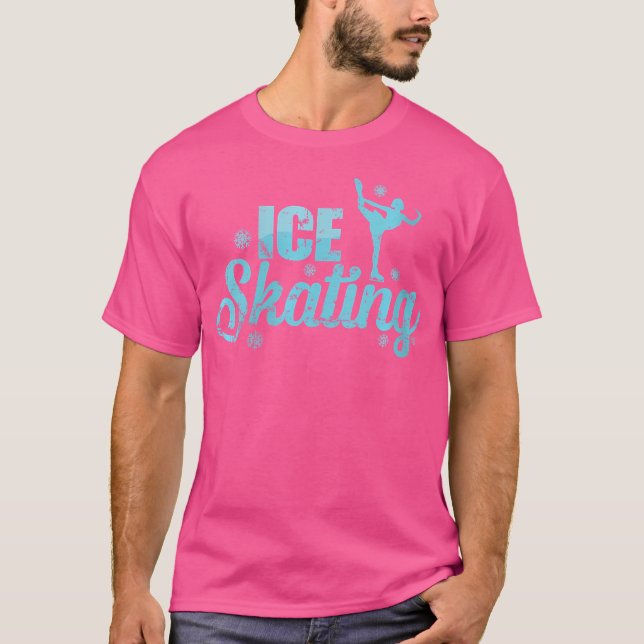 Wo Ice Skating Ice Skating Rink T Shirt (Framsida)