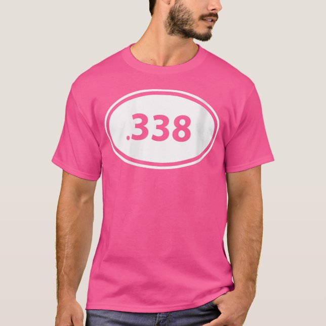 Wo Killar 338 Big Game Hunting Rifle Caliber Gun O T Shirt (Framsida)