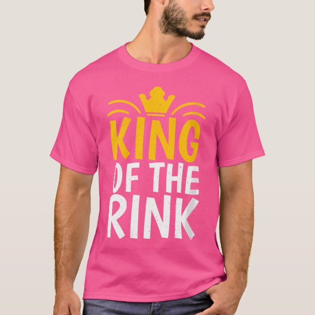 Wo King Of The Rink Roller Skating T Shirt (Framsida)