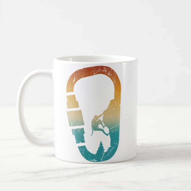 Wo Klipp Klättring Carabiner Bouldering Mountain C Kaffemugg (Vänster)