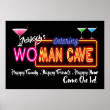 Wo - Man Cave-skylt Poster