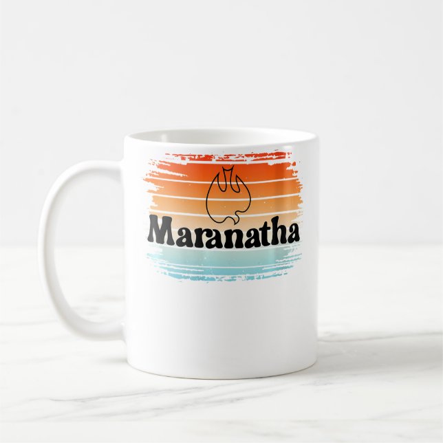 Wo Maranatha Dove Christian Revolution Jesus Peopl Kaffemugg (Vänster)