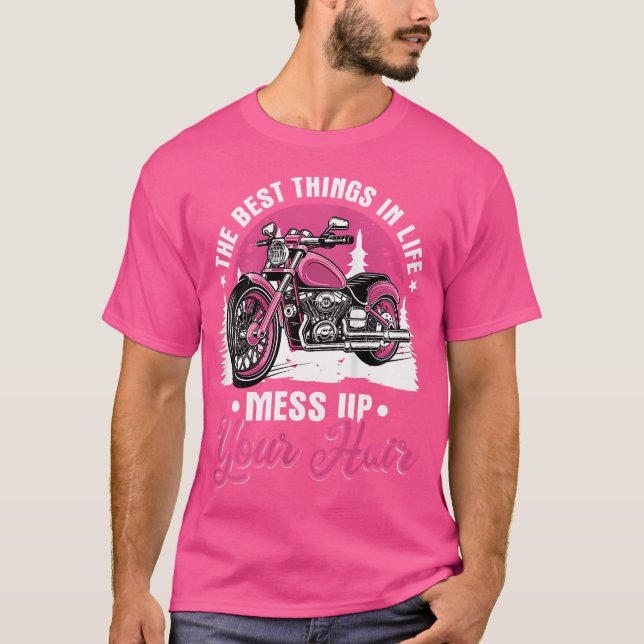 Wo Motorcycle Women Motorbike Funny Bike Lover T Shirt (Framsida)