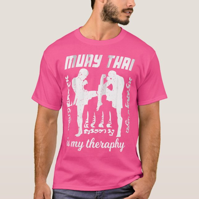 Wo Muay Thai är min terapi Muay Thai T Shirt (Framsida)