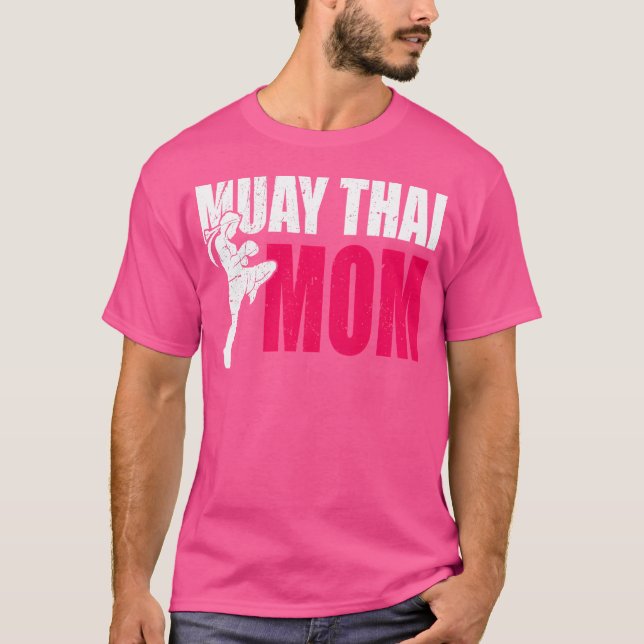 Wo Muay Thai Mom Women Boxing Kickboxing Mma Muay  T Shirt (Framsida)