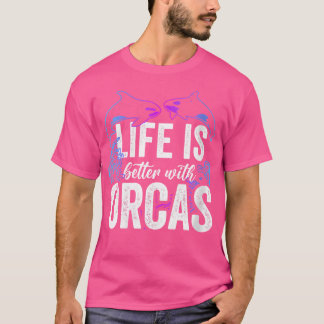 Wo Orcas Älskare FishWhales Killer Sea Ocean Toot T Shirt