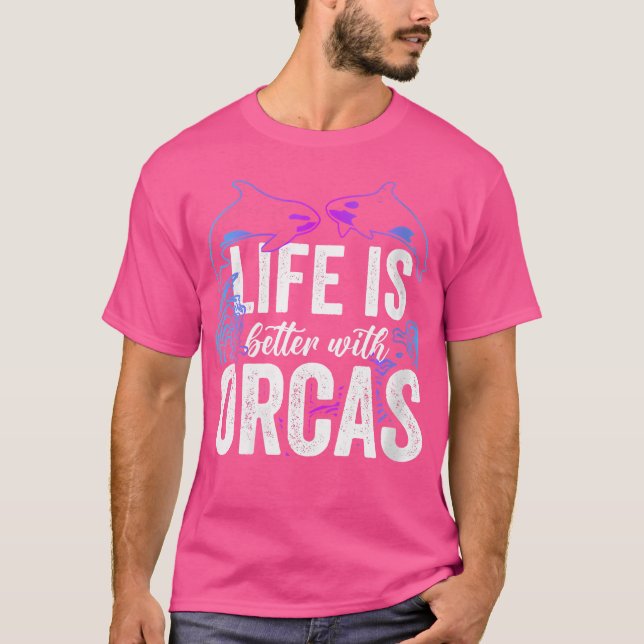Wo Orcas Älskare FishWhales Killer Sea Ocean Toot T Shirt (Framsida)