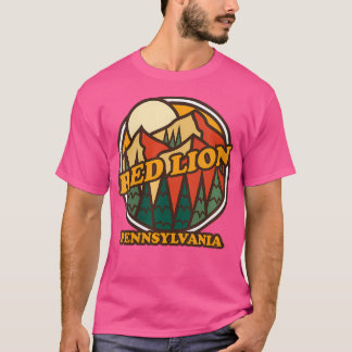 Wo Red Lejon Pennsylvania Mountain Hiking Souvenir T Shirt