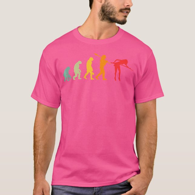 Wo Roligt Biljard Pool Evolution För Biljard Pool T Shirt (Framsida)
