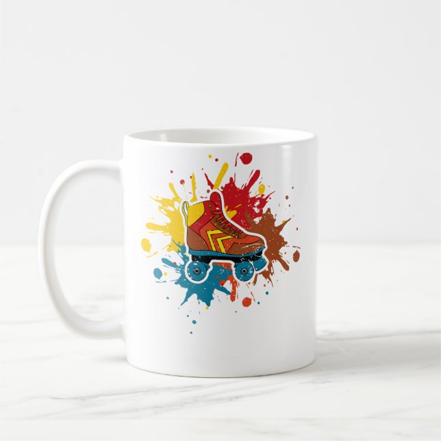 Wo Rullskridsko Flickor Skridskor 80S Kaffemugg (Vänster)