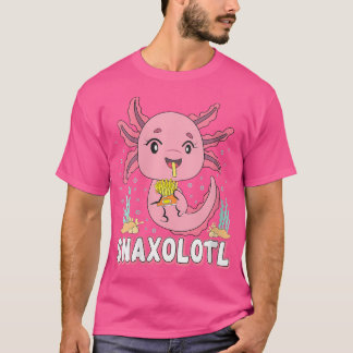 Wo Snaxolotl Cute Axolotl Fransk Fries Food Älskar T Shirt