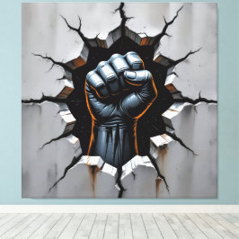 „Wo Stahl den Geist umarmt“ Canvastryck