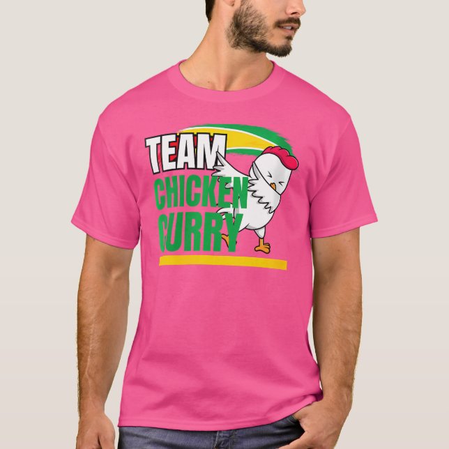 Wo Team Chicken Curry Guyana och Trinidad Patrioti T Shirt (Framsida)