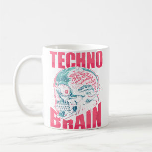 Wo Techno Skalle Klubbande Hardtekk Raver Elektro  Kaffemugg