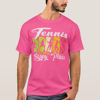 Wo Tennis är Min Lycklig Ställe T Shirt