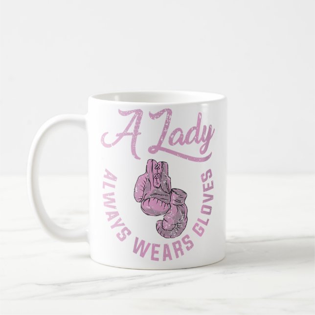 Wo Thai Boxing Kvinnor Boxnings Handskor Muay Thai Kaffemugg (Vänster)