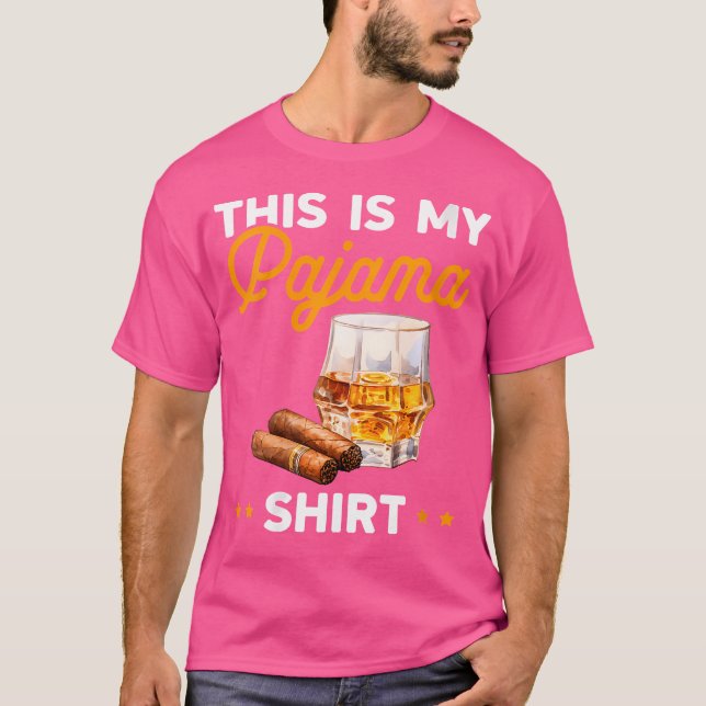 Wo This Is My Cigar And Bourbon T Shirt (Framsida)