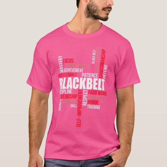 Wo TKD Koreamartialkonsten Tae Kwon Do Fighter Bla T Shirt (Framsida)