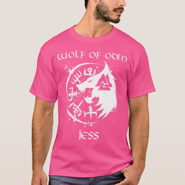 Wo Varg Odin Jess Personlig T Shirt (Framsida)