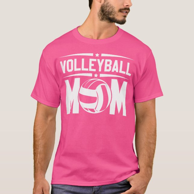 Wo Volleyball Mamma T Shirt (Framsida)