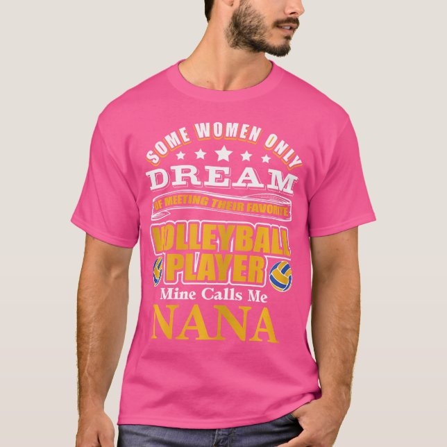 Wo Volleyball Proud Volleyball Nana T Shirt (Framsida)