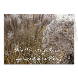Wo Worte fehlen (Herbstgras) - Beileidskarte Hälsningskort