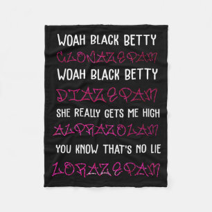 Woah Svarta Betty Klonazepam Woah Svarta Betty Dia Fleecefilt
