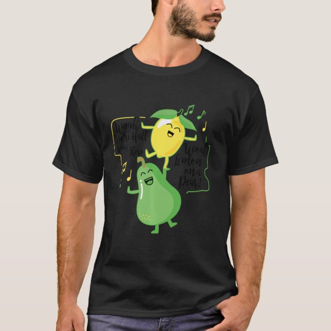 Woah, vi är halvvägs där Woah Lemon på ett öra T Shirt (Framsida)