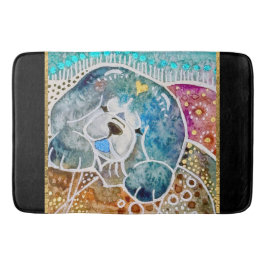 WOBBLE-STEN Chow hund vattencolor batik låda Badrumsmatta